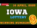 Iowa Midday Lottery Results For - 16 Apr 2025