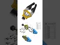 Robotic Gripper Mechanism 2D Practice Drawing 3D Animation