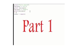 Intro to Python Part 1 print variables if statements and more
