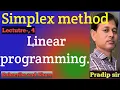 B Sc Final Maths Lec 4 Simplex Method Linear Programming