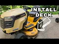 How to Install Mower DECK on Cub Cadet Riding Lawn Mower