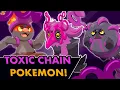 Creating a TOXIC CHAIN POKEMON of EVERY TYPE Thanks Pecharunt