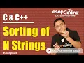 Sorting of N Strings using Array of pointer String Data Type DSA -