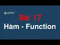 Bai 17 Ham trong Python Function in Python