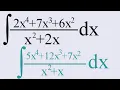 2x 4 7x 3 6x 2 2x dx 5x 4 12x 3 7x 2 x dx Integrations Integrals Lec271