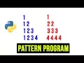 Python Pattern Programs - Printing Numbers in Right Triangle Shape