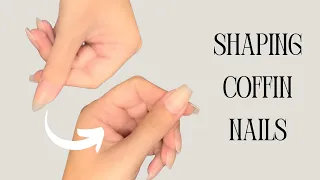 How to shape coffin nails