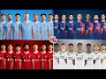 Manchester City vs Real Madrid vs PSG vs Liverpool vs Manchester United 2024 Comparison Mbappe Haal
