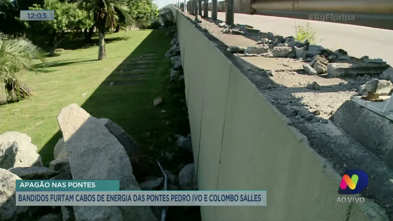 Bandidos furtam cabos de energia das pontes Pedro Ivo e Colombo Salles