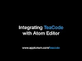 How to integrate TeaCode with Atom