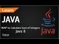 Java 8 Program to Calculate Sum of Integers Learn Java Code Interview Question