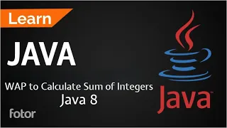 Java 8 Program to Calculate Sum of Integers Learn Java Code Interview Question