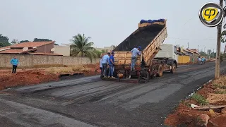 APLICANDO(FAZENDO) ASFALTO FRIO, PMF(PRÉ MISTURA A FRIO).
