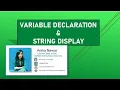 Assembly Language Bangla Tutorial - Variable Declaration and String Display