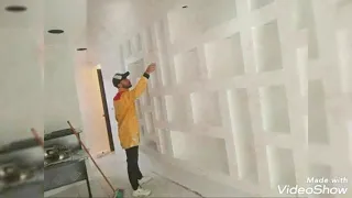 أحدث دهانات وديكورات داخلى وخارجى فى مصر ملناش كبير ملناش معلم اى حد يجي عندنا يتعلم كله بفضل الله 