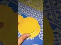 making smiley with chart paper