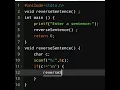 C Program to Reverse a Sentence Using Recursion
