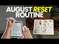 August Reset Routine Back to School Productivity Reset