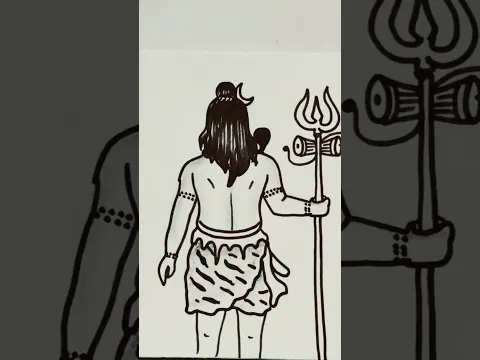 Quick simple and easy drawing of Lord Shiva/ Mahadev/ Shankar Bhagwan drawing step by step