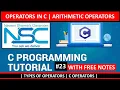 OPERATORS IN C ARITHMETIC OPERATORS C PROGRAMMING TUTORIAL FOR BEGINNERS IN HINDI 23