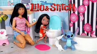 lilo u0026 stitch barbie dolls family get well routine