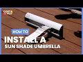 How to Install the 8ft Wall-Mounted Telescopic Folding Tilt Aluminum Sun Shade Umbrella