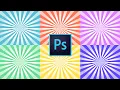 QUICKEST WAY to make SUNBURST Background Adobe Photoshop