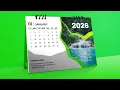 How to Design Desk Calendar 2026 In Adobe Photoshop