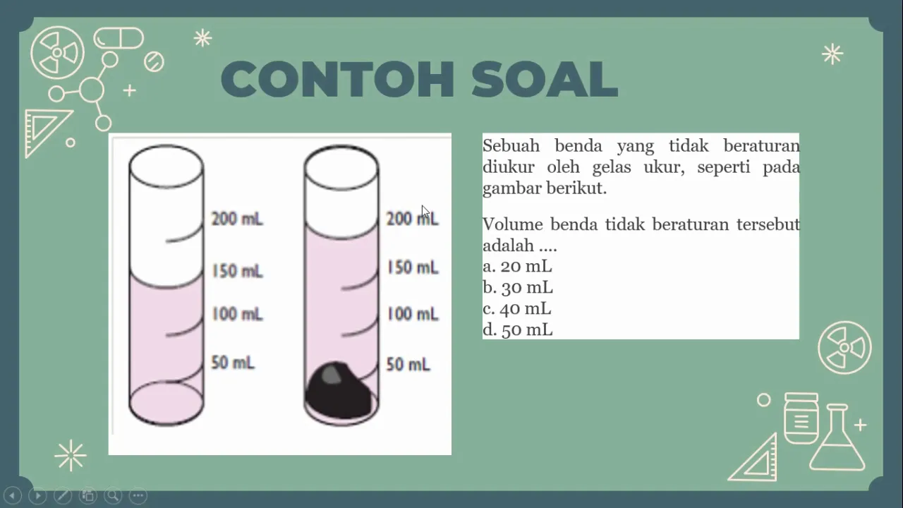 Mengukur Volume Benda dengan alat ukur satuan tak baku