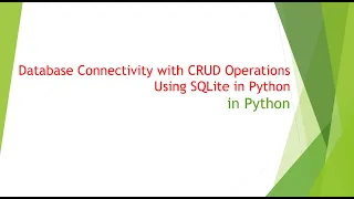 Database Connectivity with CRUD Operations Using SQLite in Python