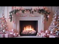 Cozy Pink Coquette Christmas Fireplace Preppy Holiday Aesthetic Ambience for Sleep Focus Relaxation