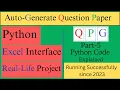 Auto-Generate Question Paper System Python Excel Interface Part-5 Python Code Explained InfoXel