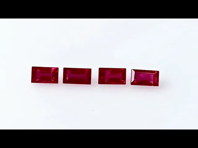 Baguette Pigeon's Blood Ruby