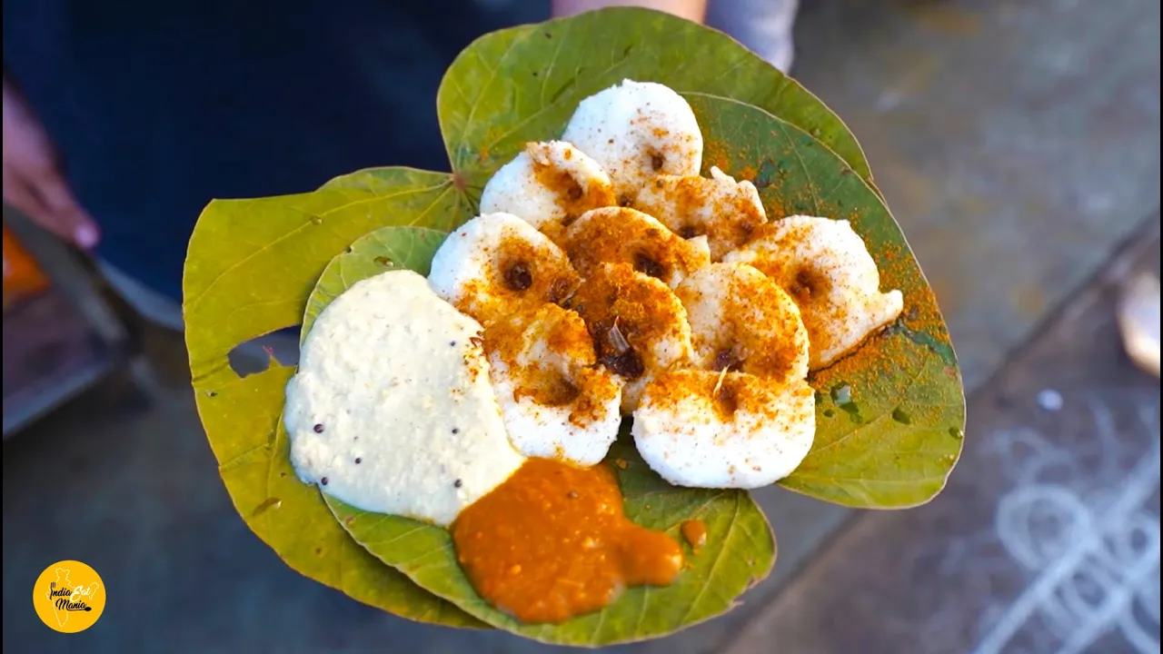 Andhra Pradesh Hardworking Aunty Making Desi Ghee Wali Mini Idli Rs. 40/- Only l Guntur Street Food