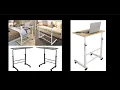 Desk Adjustable Laptop Notebook Rolling Table Stand Overbed