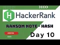 Ransom Note in HashTable - Interview Preparation Kit on DSA HackerRank