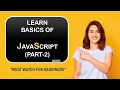 Learn JavaScript Part-2 For Beginners PraRoz-Tutorial