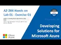 okay java AZ 204 Lab 01 Exercise 01 Part 01