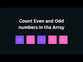 Count the even and odd numbers in the Array Problem Solving In Tamil