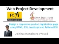 12 Design a responsive product registration page using HTML CSS JavaScript and TailwindCSS