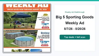 Big 5 Sporting Goods Weekly Ad 26 - 26 Top Deals