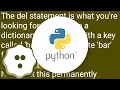Delete an element from a dictionary