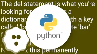 Delete an element from a dictionary