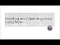 installing and updating java using brew on mac osx