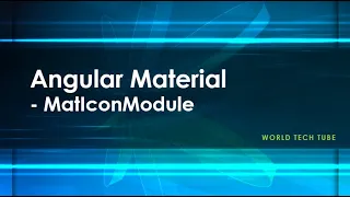 Angular Material Tutorial Mat Icon Module