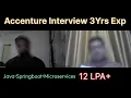 Accenture 3 Years Interview Experience Java Spring Boot