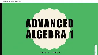 Algebra 1 Unit 3 - Day 5 Relations Functions Domain Range Function Notation Linear Functions