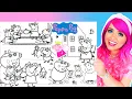 Best of Peppa Pig Coloring Pages Peppa with Family Friends 5 Pages of Coloring Fun