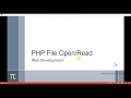 File Open and Read in PHP
