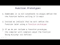 Introduction to functions - function prototypes